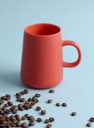Pear Frosted Ceramic Coffee Mug Coral