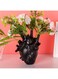 SYOSI Anatomical Heart Vase, Heart Shaped Decor Resin Vase Human Heart Vase for Placement of Flowers Home Decor Living Room Decoration, Black