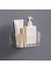 Azonee Shower Caddy, Small Shower Basket, Bathroom Storage Shel, Shower Basket with Suction Cups,Wall Mounted No Drilling Adhesive Storage for Bathroom and Kitchen, Clear Plastic