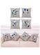 Azonee Cushion Covers - 4 Pcs 18x18 In Decorative Throw Pillow Covers. Soft Polyester Square Cushion Cases Art Floral Cotton Linen Pillowcase for Office/Home Sofa Pillows (Gray/Leaf)
