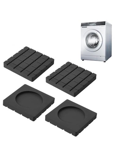 Lonimia Washing Machine Feet Pads, Anti Vibration Pads, 4 Pcs Rubber Material Shockproof No Water Accumulation Stable Anti-Deformation Practical Tool, Suitable for Washing Machine Or Appliances Etc