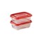 LocknLock EzLock 520ml Rectangular Food Storage Containers &ndash; Set of 2, Stackable &amp; Microwave-Safe