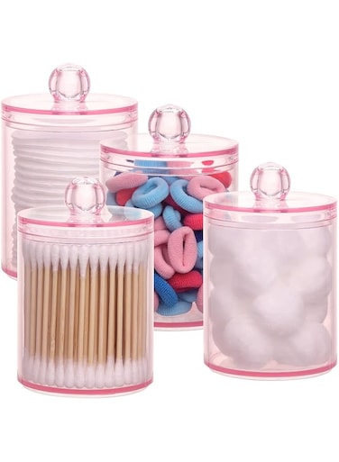 Tbestmax Qtips Holder (4 Pieces, 10oz)