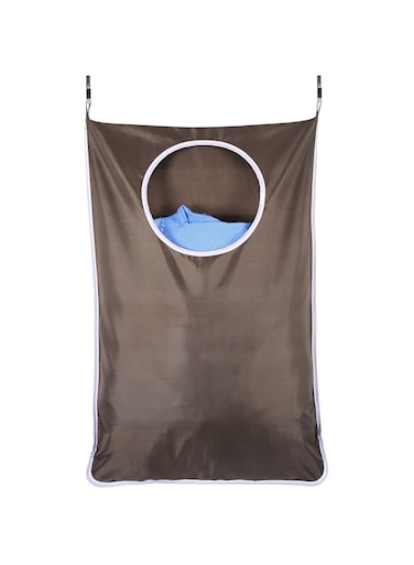 Flyfartech Large Hanging Laundry Hamper Bag Collapsible Washing Laundry Bag, Door-Hanging Dirty Clothes Storage Bag with Two Installation Methods Large capacity Storage College Closet Behind Doors