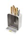 Universal Knife Block Holder, Detachable Knife Block Storage Organizer, Holders with Slots for Scissors and Sharpening, Easy Cleaning, Unique Design Protect Blades, Holds up to 12 Knives (White)