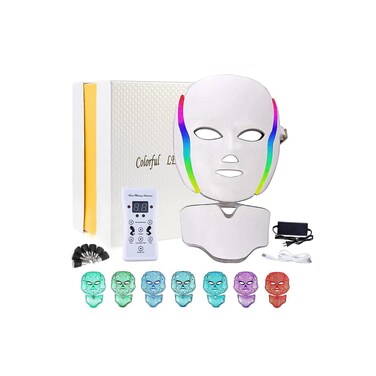 7-Color LED Light Therapy Facial Mask &ndash; Skin Rejuvenation Device for Acne, Wrinkles &amp; Anti-Aging