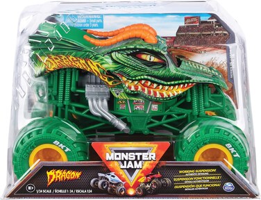Monster Jam Official Truck, Die-Cast Vehicle, 1:24 Scale (Styles Vary, Item Selected At Random) Grey 6056371