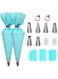 Bags and Tips Set, Reusable Piping Bags, Frosting Piping Kit for Baking with Pastry Bags and Tips, Standard Converters, Silicone Rings, Cake Decorating Tools Supplies for Cookie Icing, Cupcake