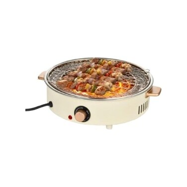 2-in-1 Electric Grill &amp; 1400W Multi-Functional Food Heating Tray Hot Plate

