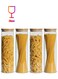 Set of 4- 2200ML Borosilicate Glass Storage Jar With Lid For Spaghetti, Pasta, Noodles, Coffee, Tea, Sugar etc