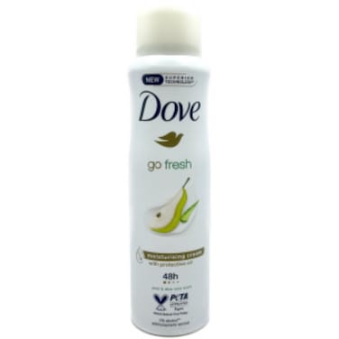 DOVE GO FRESH PEARL &amp; ALOE VERA SCENT DEO SPRAY  150ML