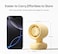JISULIFE Mini Clip on Baby Stroller Fan, Portable Battery Operated Small Fan with Night Light, 5 Speeds, LED Display, Detachable Flexible Bracket, Safe for Crib, Treadmill, Travel - Yellow