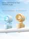 JISULIFE Mini Clip on Baby Stroller Fan, Portable Battery Operated Small Fan with Night Light, 5 Speeds, LED Display, Detachable Flexible Bracket, Safe for Crib, Treadmill, Travel - Yellow