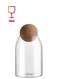 Storage Jar With Round Ball Cork Lid Clear