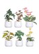 Homarket 6 Packs Small Fake Plants Artificial Potted Plants for Home Decor Faux Indoor Plants for Office Desk Farmhouse