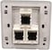Black CAT5E CAT6 Network Wall Socket RJ45 LAN Faceplate Ethernet Wall Socket Faceplate Wall Plate for CAT6/CAT5E/CAT5 Network Cable DKURVE (3 PORT)