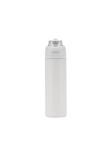Larsen Aero Sip Recycled Stainless Steel Water Bottle 750ml Dual Sip Lid with Straw &amp; Drinking Hole, Leakproof Travel Bottle, Sleek Matte Finish, Eco-Friendly Reusable For Sports &amp; Office - White