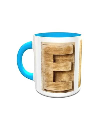 Alphabet E Design 245 Mug Brown/Blue/White