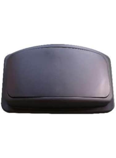 Black Plastic Dome Trash Can Lid - Swing Top, Fits 23 gal Slim Trash Can - 20 1/4" x 11 1/2" x 6 1/4" - 1ct Box - RW Clean - Restaurantware