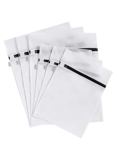6 Pcs/Set Mesh Laundry Bags Reusable Washing Machine Bag Travel Laundry Bags for Dirty Clothes, Mesh Laundry Bags for Delicate Blouse, Hosiery, Underwear, Bra, Shoes, Lingerie Baby Clothes (3L+3M)
