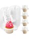 Individual Cupcake Containers, 50 Pack Cupcake Boxes Individual Cupcake Containers Clear Plastic Disposable Cupcake Boxes Stackable Single Cupcake Compartment for Sandwich Hamburgers Fruit Salad Part