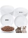 YHRY 5 Pcs Ceramic Cat Bowls, Wide Shallow Ceramic Cat Dish, Cute Cat Food Plate, for Food Feeding, Reduced Whisker Fatigue, Fish Bone Pattern, for Kittens, Puppies, Bunnies, Hamsters, 6 Inch