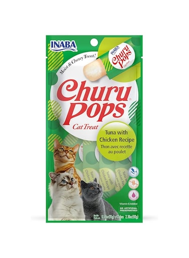 INABA Churu Churu Pops Tuna-Chicken 60G/4 Sticks Per Pack