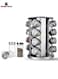 Rotating 430 Stainless Steel Seasoning Bottle, Spice Glass Seasoning Bottle Set, Home Kitchen Seasoning Rack