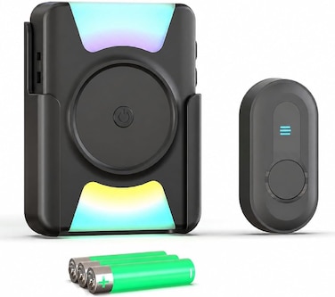 CallToU Wireless Doorbell with Battery Receiver, 1000ft Door bell for Home, Waterproof Portable for Alert Patient/Elderly/Senior with Vibrating Flashing Light, Smart Call Button System, 4 Modes