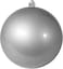 Christmas By Krebs 8" (200mm) Commercial Grade Indoor and Outdoor Shatterproof Plastic, UV and Water Resistant Ball Ornament Decorations (Candy Silver)