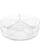 Clear Lazy-Susan Organizer, Round Turntable Food Storage Container with 5 11 Inch Removable-Bins, Easily Organize Your Fridge, Cabinet or Counter. Great Carousel Storage for Food, Spices, Cosmetics