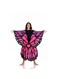 Wearable Blanket   Double Sided Wearable Fleece Blanket w/ Butteryfly Wings, Soft, Comfy, Warm, Fun, Machine Washable, for Adults Men Women Teenagers size 120 x 120cm - Blue/Purple Butterfly
