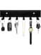 LONIMIA Key Holder for Wall, Key Hooks with 6 Hooks, Wall Mounted Key Holder for Hallway, Self Adhesive Key Rack(Black)