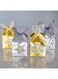 Mini Paper Treat Boxes, 40pcs Candy Favor Boxes with Ribbon for Halloween, Wedding, and Party Decorations, Golden Star Laser Cut Design for Goodie Gifts