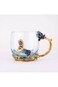 Rose Butterfly Crystal Glass Mugs Tea Coffee Mugs Glass Drinkware