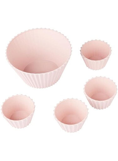 Royalford Sapphire Bowl Set, 5Pcs Serving Bowl Set, RF10779   2L Large Bowl for Mixing   Break &amp; Chip-Resistant Snacks Bowl   PP Plastic for Mixing, Storing, Serving, Etc