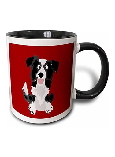 Puppy Dog Art Mug Black/White