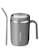 AYVICCO Coffee Mug with Handle, 12oz Stainless Steel Insulated Coffee Travel Mug, Double Wall Vacuum Reusable Coffee Cup with Lid, Perfect for Hot/Ice Coffee, Tea, Beer (Gray)