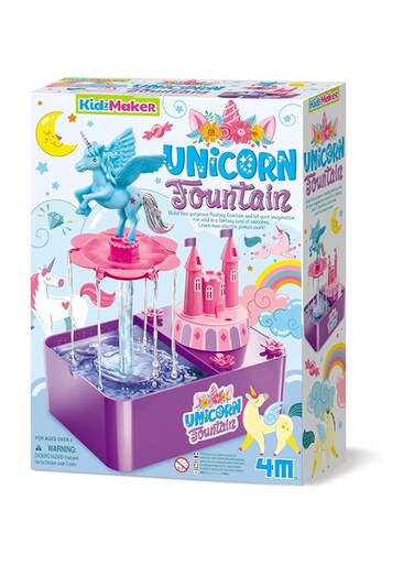 4M KidzMaker - Unicorn Fountain - Build a floating fountain and learn about the science of electric pumps, for kids ages 5-12 years