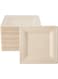 Pack Compostable Square Plates, 6 inch Disposable Paper Plates, Eco-friendly Heavy Duty Biodegradable Sugarcane Plates