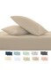 Scape Linen 600 Thread Count Egyption Cotton 2 Pillowcases Set (Standard, Taupe)