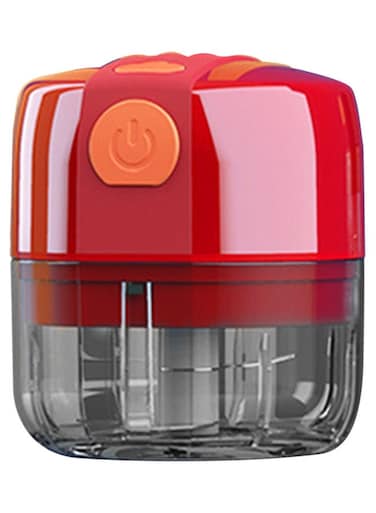 Electric Garlic Chopper Multi-function Food Chopper with USB Charging red 10.50*9.00*9.50cm