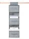 5-Tier Hanging Shelf Closet Storage Organizer, Hanging Closet Shelves with 3 Drawers, Hanging Clothes Organizer for Wardrobe, Closet, RV, Dorm Room, Closet Hanging Organizer Gray