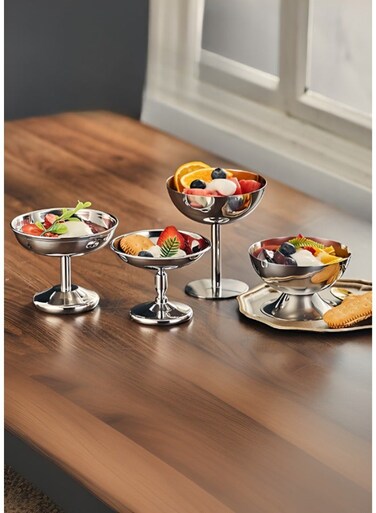 steel Cutlery Tray, Dessert cup, ice cream cup, dessert tray