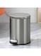 Kitchen Gabage Bin Double Layer Dustbin with Pedal For Home Oiffice Silent Lidded Trash Bin Fingerprint-Proof Stainless Steel Garbage Can for Bathroom Bedroom Modern Round Rubbish Bucket with Handle