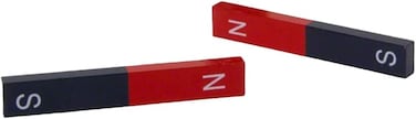 Science Bar Magnets 2PCS (7.5 x 1.75 x 0.5 cm) Strong Physics Magnet with North South Poles Marked &ndash; School Project, STEM Educational, Magnetic Field Experiment Kit for Students &amp; Teachers