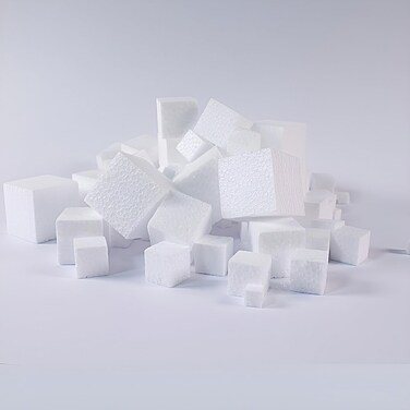 50pcs Craft Foam Cubes  3.5x3.5x3.5 cm   Square Polystyrene Foam   Thermocol   Styrofoam   for Art Sculpting   Flower Arrangements   Modeling   DIY Arts and Crafts   School Office Home