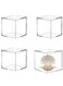 4 Packs Clear Acrylic Box Square Cube Plastic Storage Box with Lid for Candy Pill and Tiny Jewelry