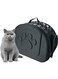 NALACAL Pet Carrier Bag, Breathable Foldable Comfortable Puppies Travel Carrying Handbag, Pet Crossbody Bag for Travel, Hiking, Outdoor, Black - Medium Size
