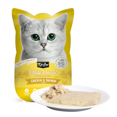 Kitcat Chicken and Salmon Petite Pouch-70G